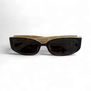 Vintage Juicy Couture Black and Cream Sunglasses